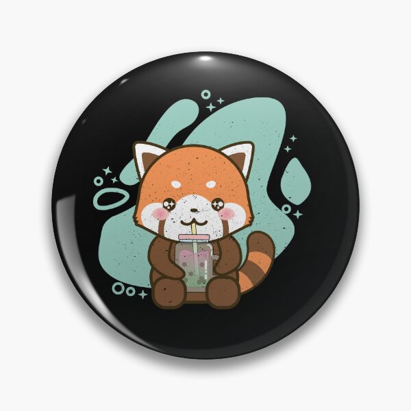 Item preview, Kawaii Red Panda Drinking Bubble Tea designed and sold by samah82.