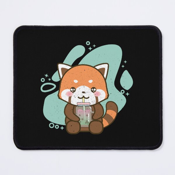 Item preview, Kawaii Red Panda Drinking Bubble Tea designed and sold by samah82.