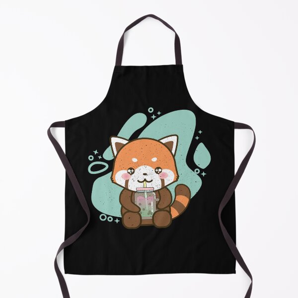 Item preview, Kawaii Red Panda Drinking Bubble Tea designed and sold by samah82.