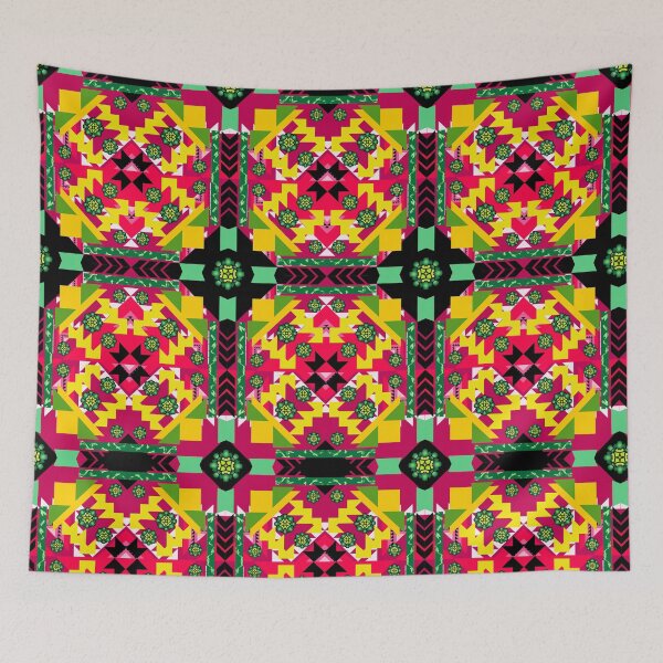 Item preview, Colorful Mandala Batik Design in Fabric Seamless Pattern designed and sold by MyMemoriesArts.