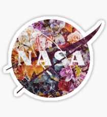 Das Weinlese-Blumen-Emblem der NASAs Sticker