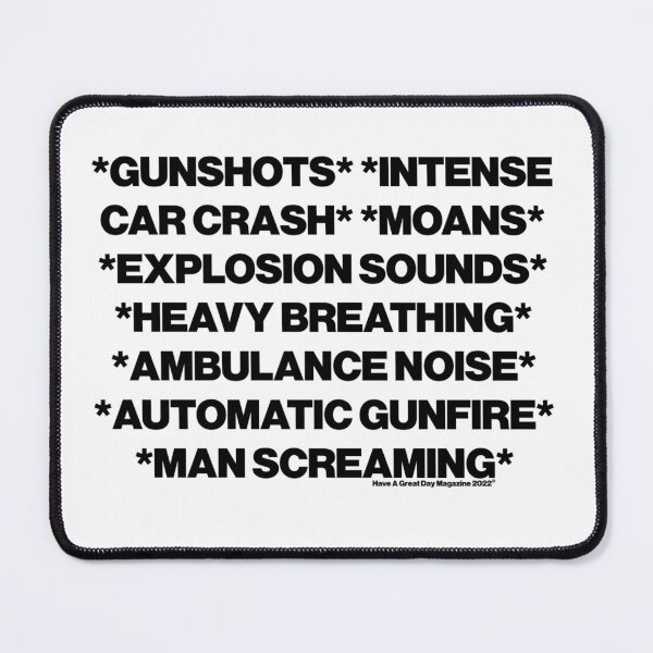 Item preview, Gunshots Intense Car Crash Moans Explosion Sounds Heavy Breathing Ambulance Noise designed and sold by JordanSSeay.