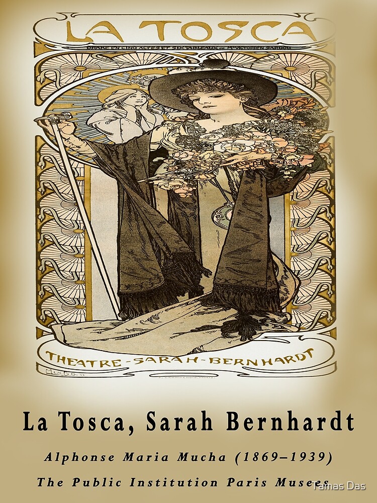 Remixed Art Nouveau La Tosca Sarah Bernhardt by Alphonse Maria