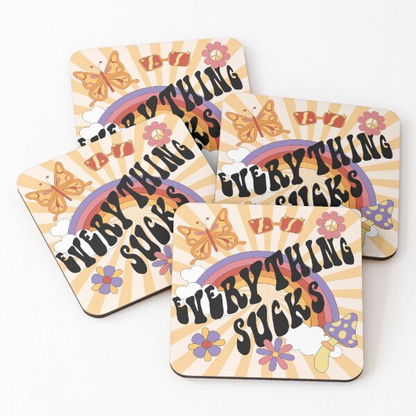 Item preview, Groovy Retro Everything Sucks Rainbow designed and sold by bolimj.