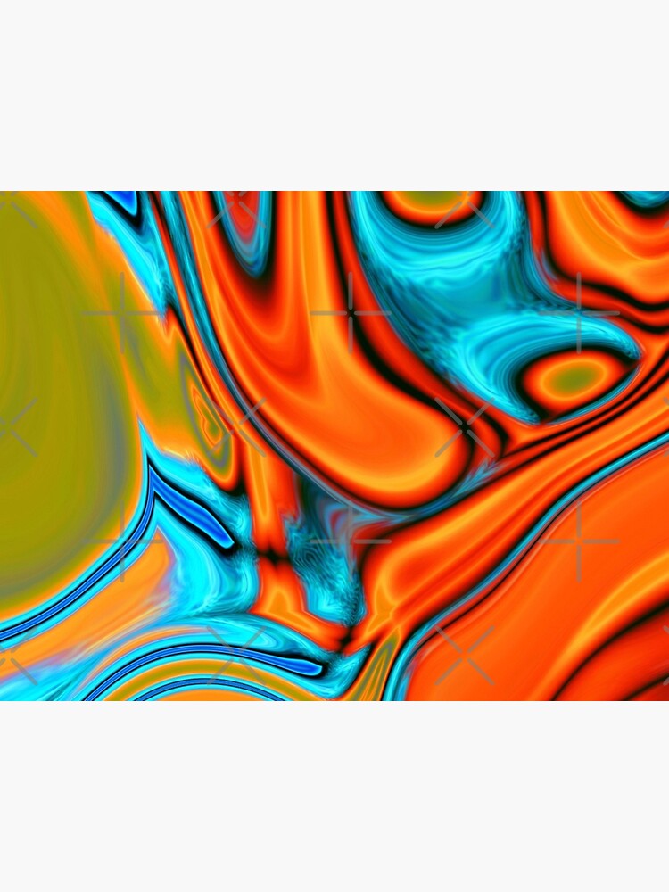vivid modern Southwest hipster turquoise orange swirls by lfang77