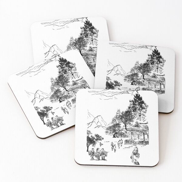 Item preview, Monochrome Black and white Castle Travel Japan designed and sold by imhae.