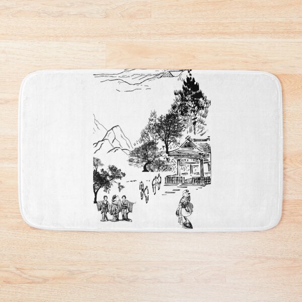 Item preview, Monochrome Black and white Castle Travel Japan designed and sold by imhae.