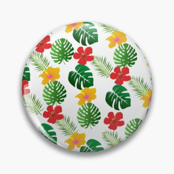 Item preview, tropical leaves and flower pattern designed and sold by nadeesha55.