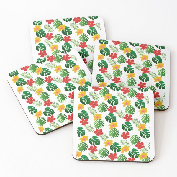 Item preview, tropical leaves and flower pattern designed and sold by nadeesha55.