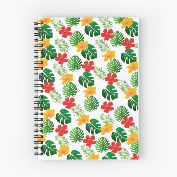 Item preview, tropical leaves and flower pattern designed and sold by nadeesha55.