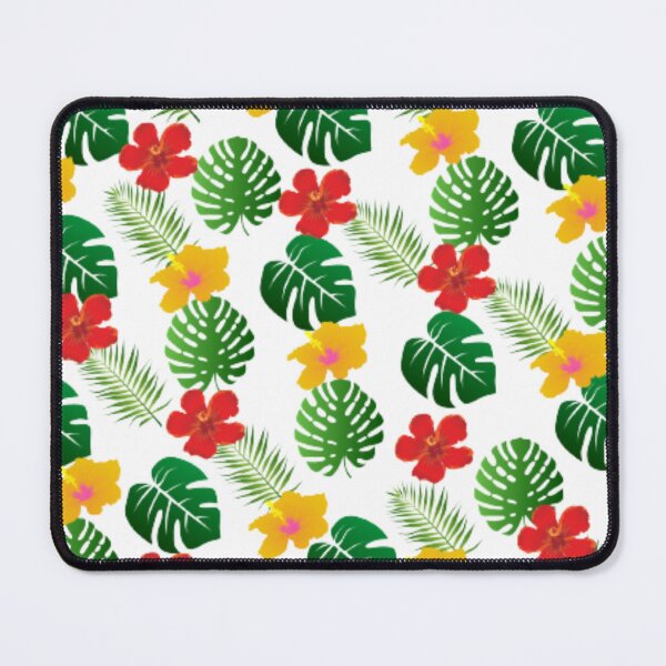Item preview, tropical leaves and flower pattern designed and sold by nadeesha55.