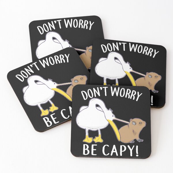 Item preview, Don't Worry, Be Capy. Capybara Orange Unbothered Funny designed and sold by alltheprints.