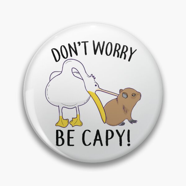 Item preview, Don't Worry, Be Capy. Capybara Orange Unbothered Funny designed and sold by alltheprints.