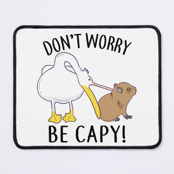 Item preview, Don't Worry, Be Capy. Capybara Orange Unbothered Funny designed and sold by alltheprints.