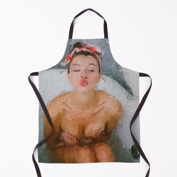 Item preview, Girl in a bath in retro style. Antique stylized oil painting. designed and sold by Ihor Ivanov.