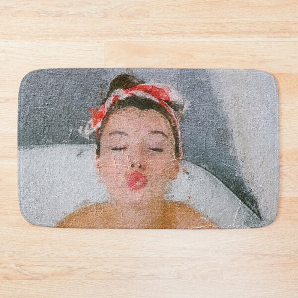 Item preview, Girl in a bath in retro style. Antique stylized oil painting. designed and sold by Ihor Ivanov.