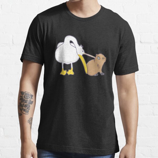 Pelican Wearing Hat T-Shirt Cool Bird Cute Animals Unisex Tees