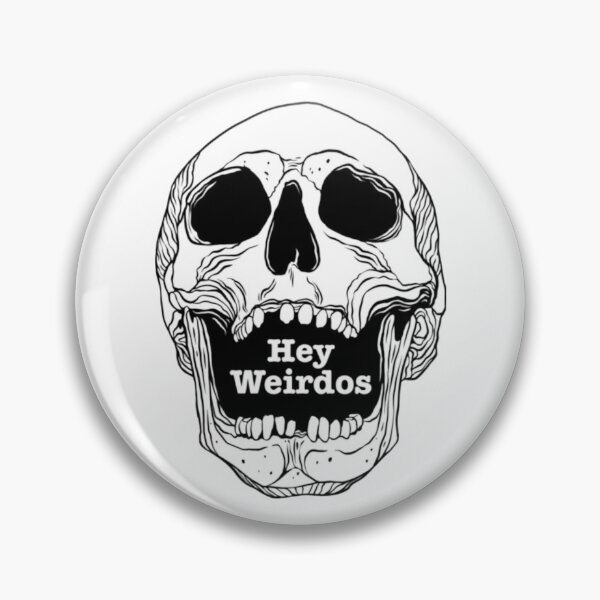 Item preview, Morbid Podcast. Hey Weirdos skull designed and sold by SimardShopSS.