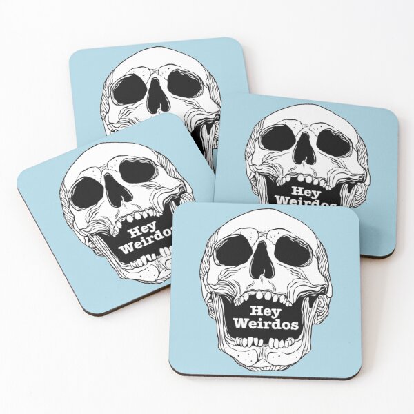 Item preview, Morbid Podcast. Hey Weirdos skull designed and sold by SimardShopSS.