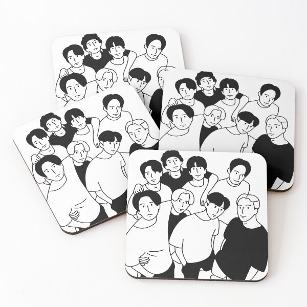 Item preview, stray kids black and white digital art designed and sold by marayznas.