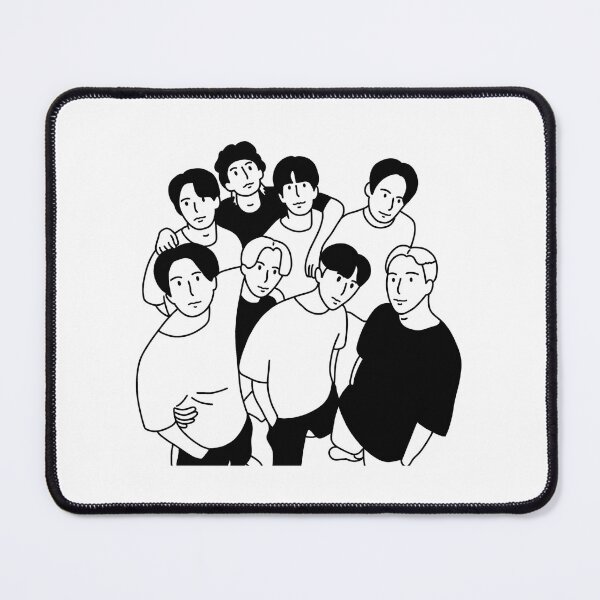 Item preview, stray kids black and white digital art designed and sold by marayznas.