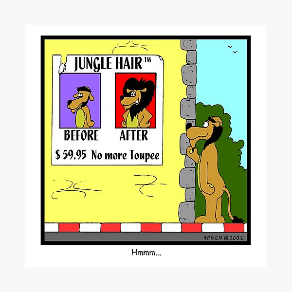 No more toupee... Photographic Print