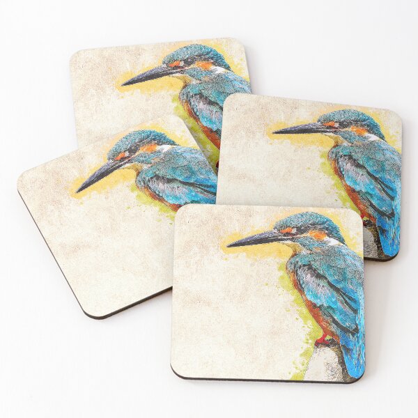 Item preview, Emerald Blue Common Kingfisher - Custom Pet Portrait Art Studio designed and sold by Custom Pet Portrait Art Studio.