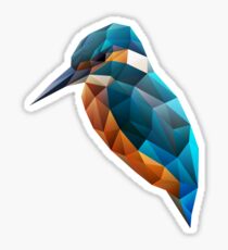 Low Poly Kingfisher Sticker