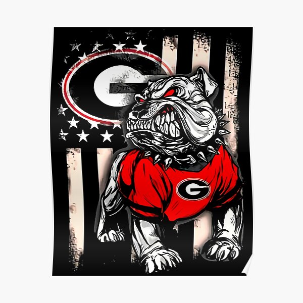 "Georgia Bulldogs American Flag Unisex, Amazing Idea" Poster For Sale ...