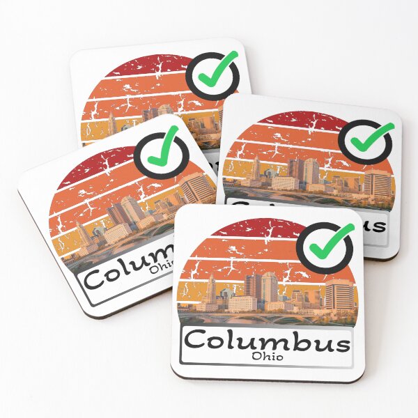 Item preview, columbus ohio united states of america Skyline vintage black  designed and sold by WhereIsTravis.