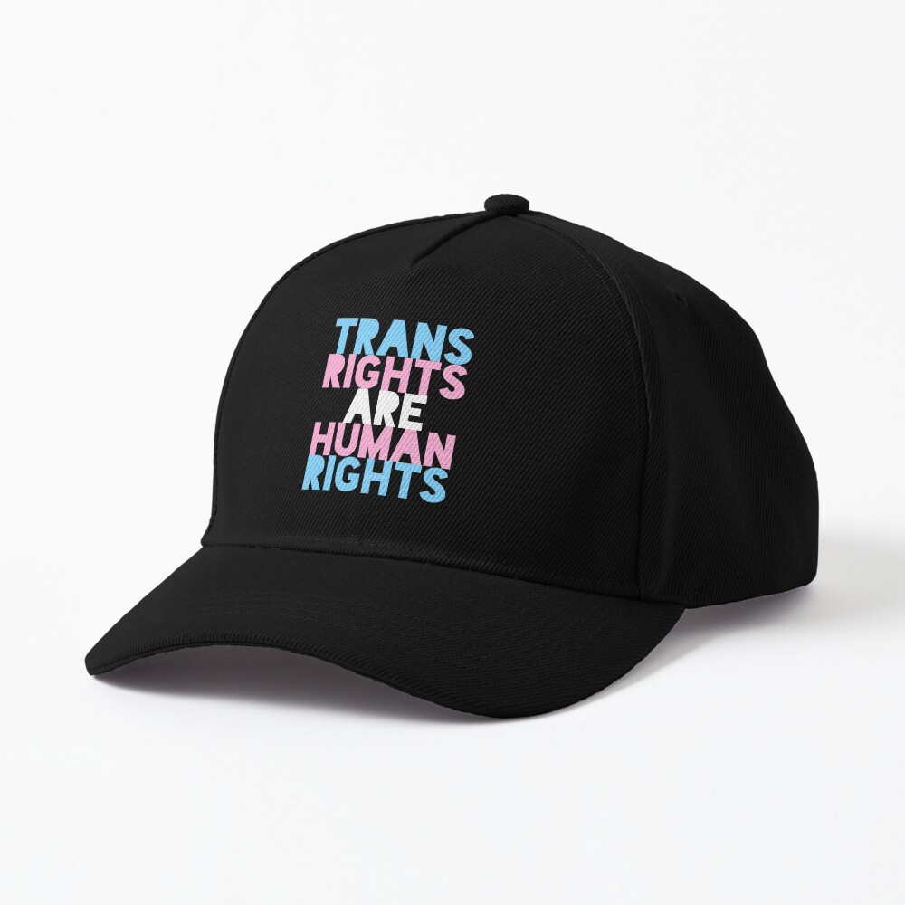 Trans Rights are Human Rights Transgender Gifts Red Cowboy Hat Flat Bill  Hats Snapback Hat Brim Baseball Cap for Men