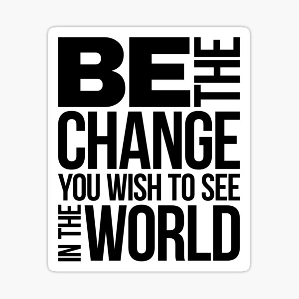 Item preview, Be The Change Gandhi Inspiration Quote designed and sold by designandclouds.