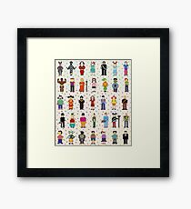 pixel people Framed Print