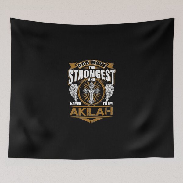 Item preview, Akilah Name T Shirt - God Found Strongest And Named Them Akilah Gift Item Tee designed and sold by aaronmaxi6.