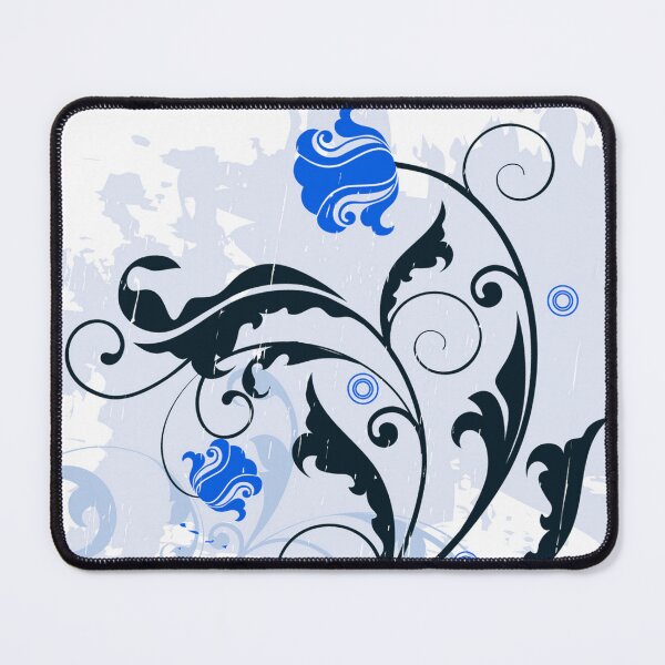 Item preview, White Blue Floral Art designed and sold by Tshirtstory.