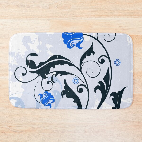 Item preview, White Blue Floral Art  designed and sold by Tshirtstory.