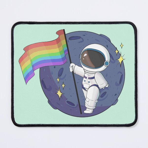 Item preview, Cute Rainbow Pride Flag - Moon Landing Astonaut designed and sold by San-mii.