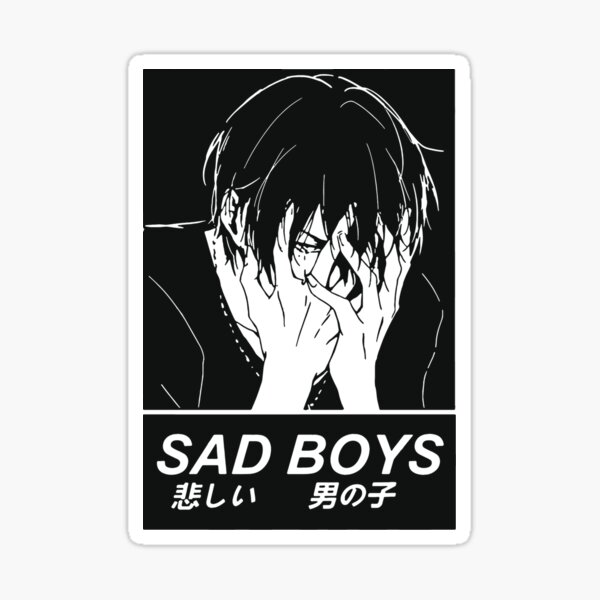 Anime Sad Boys Sticker For Sale By Felix8186 Redbubble 7326