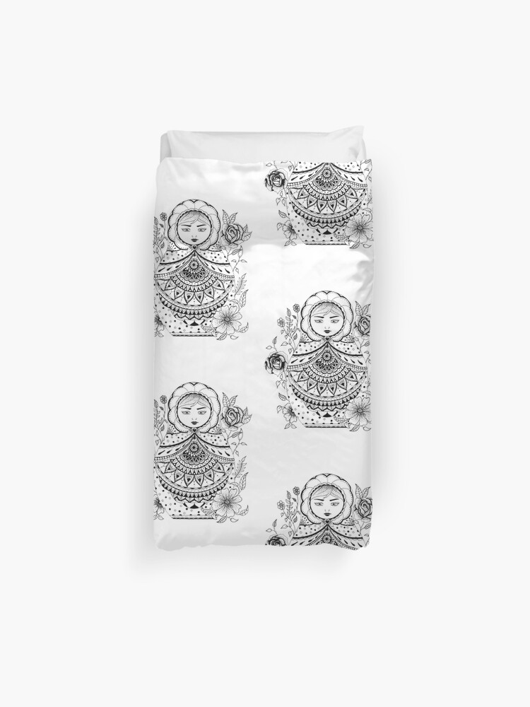 Russian Doll Duvet Cover By Douchka Redbubble