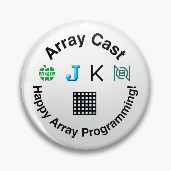 Item preview, Array Cast: Happy Array Programming! designed and sold by APL Stuff.