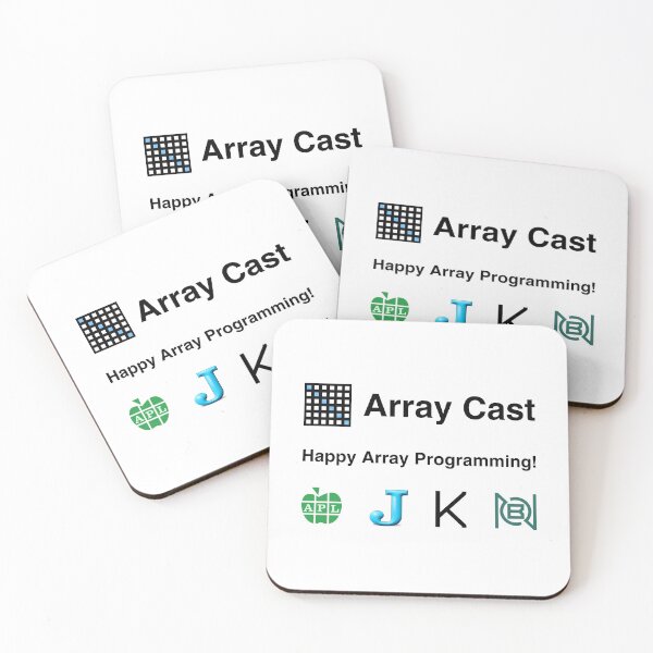 Item preview, Array Cast: Happy Array Programming! designed and sold by APL Stuff.