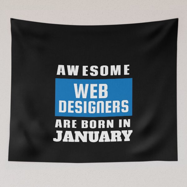 Item preview, Awesome Web Designers Are Born In January - Birthday designed and sold by Superhero Gear.