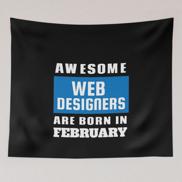 Item preview, Awesome Web Designers Are Born In February - Birthday designed and sold by Superhero Gear.