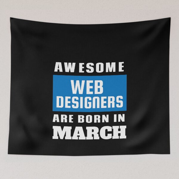 Item preview, Awesome Web Designers Are Born In March - Birthday designed and sold by Superhero Gear.