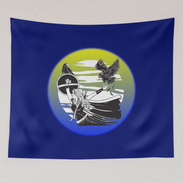 Item preview, Doncella del escudo con Hugin y Munin designed and sold by Midgardr.