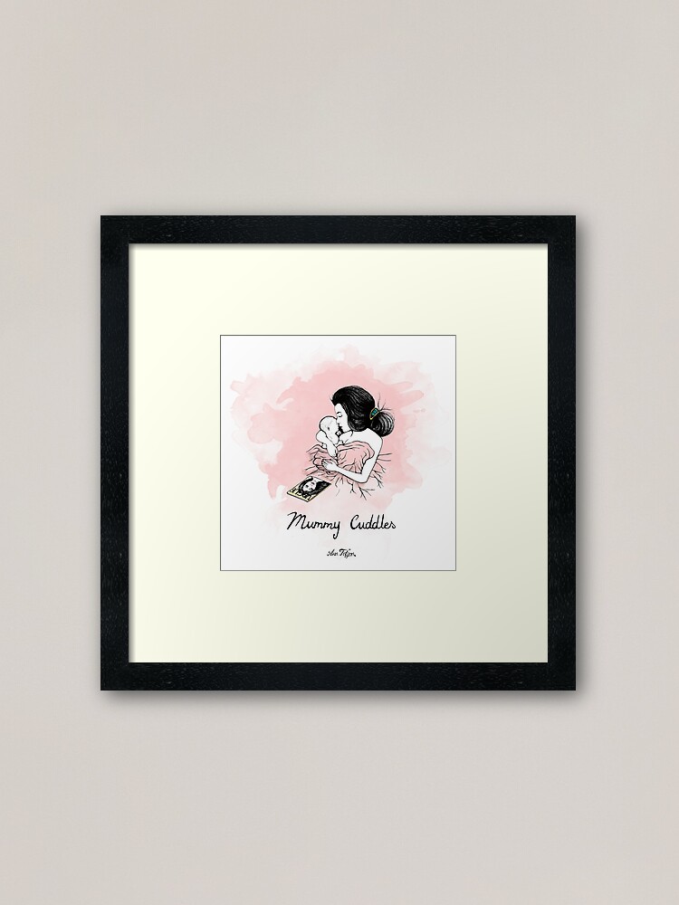 Alternate view of Mummy Cuddles Framed Art Print