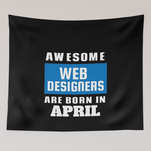 Item preview, Awesome Web Designers Are Born In April - Birthday designed and sold by Superhero Gear.