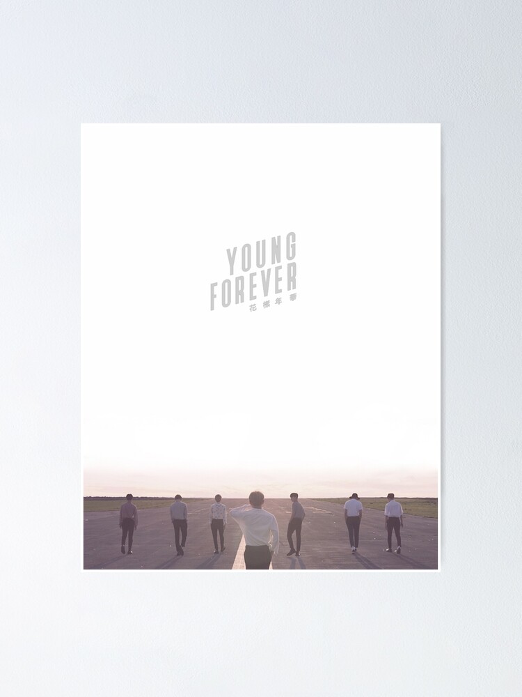 Bts Young Forever White Version Poster By Bapimyourbaby Redbubble