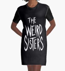 The Weird Sisters - White Graphic T-Shirt Dress