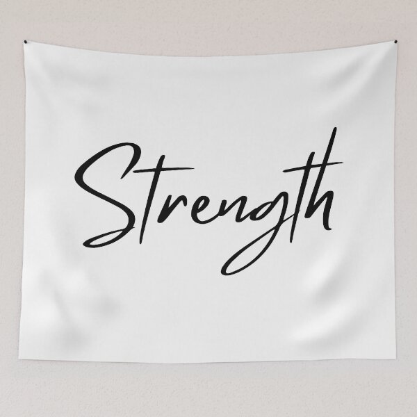 Item preview, Strength. Beautiful Calligraphy Self Empowerment Quote. designed and sold by That Cheeky Tee.